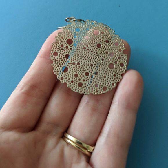 Silver Dot Mod Earrings - Picture 3 of 3